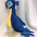 Corduroy parrot cotton rope plush squeaky dog toy
